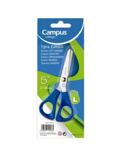 Tijera Campus College Para Zurdos 140 Mm. Azul
