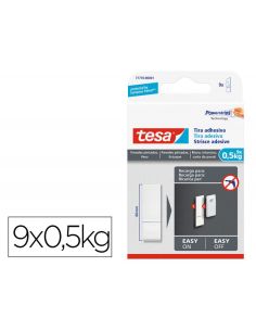 Tira Autoadhesiva Tesa Doble Cara Powerstring Transparente Sujecion Hasta 0,5 Kg Recambio Blister De 9