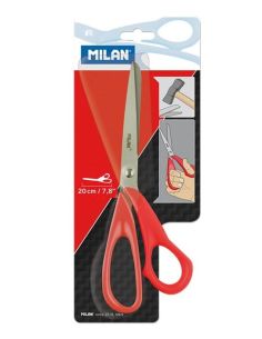 Tijera Oficina 20Cm Roja Milan