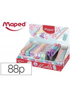Expositor Maped Coleccion Pastel 88 Piezas Surtidas