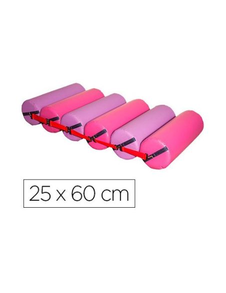 Rodillo Deslizantes Sumo Didactic 6 Cilindros Fucsia / Lila 25 Cm De Diametro X 60 Cm Alto