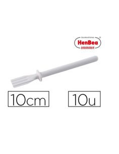 Pincel Henbea Para Cola Blanca De Plastico Flexible 10 Cm Largo Bolsa De 10 Uds