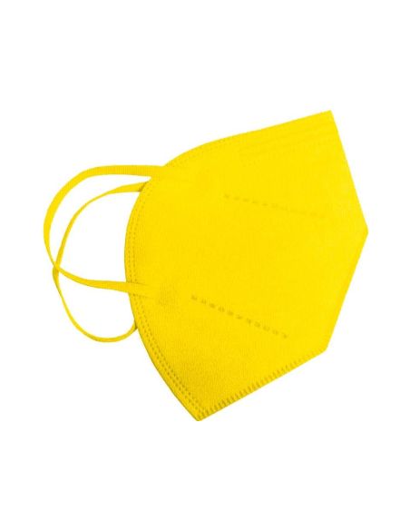 Mascarilla Facial Ffp2 Amarilla Autofiltrante Certificado Ce Embolsada Individualmente.