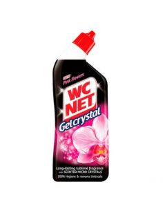 Limpiador De Inodoros Wc Net Gel Crystal Aroma Flores Rosas Botella De 750 Ml
