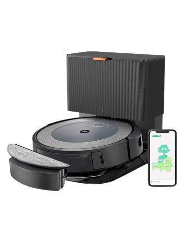 Robot Aspirador Irobot Roomba I5+ Combo Con Dos Cepillos De Goma Dual Aspirador Y Friegasuelos Estacion De