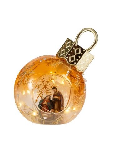 Nacimiento resina bola cristal 15,2cm con luz  PB22314 (12)