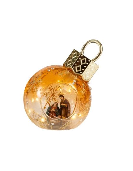Nacimiento resina bola cristal 15,2cm con luz  PB22314 (12)