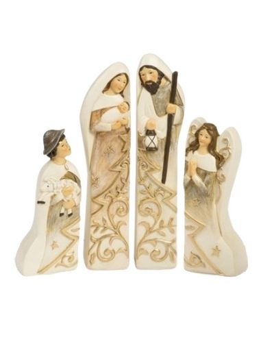 Nacimiento resina componible 4pz. ángel y pastor 22x20x5,7cm PB22294 (12)