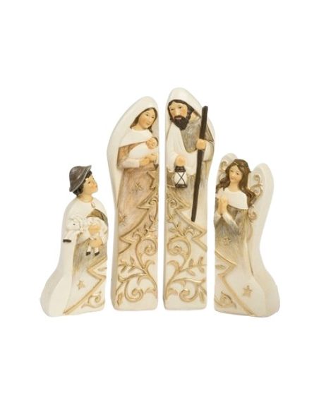 Nacimiento resina componible 4pz. ángel y pastor 22x20x5,7cm PB22294 (12)