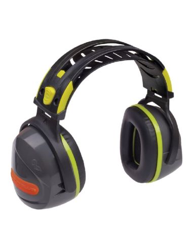 Casco Antiruido Deltaplus Con Orejeras Ajustable En Altura Norma Snr 33 Db Color Gris-Negro