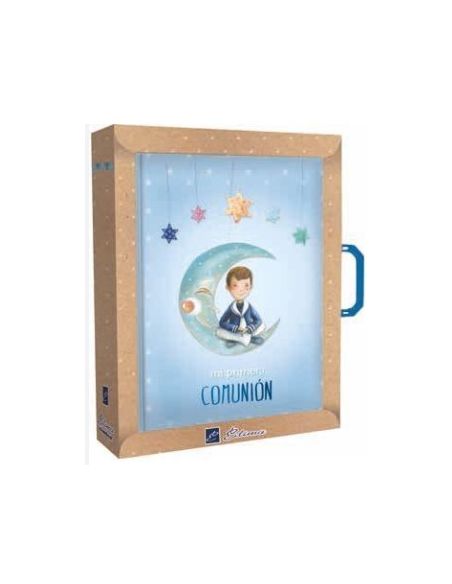 Libro De Firmas Comunion + Maletin (Niño Luna)