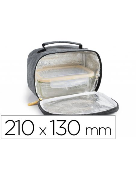 Bolsa Porta Alimentos Ibili Lunch Away Green Termica Con Asa Incluye 2 Recipientes Con Tapa Hermetica Y Bandeja
