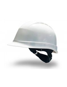 Casco Faru Polietileno Ventilado 6 Puntos Fijacion Ajuste Ruleta Color Blanco