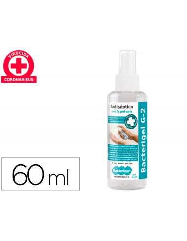 Gel Hidroalcoholico Antiseptico Bacterigel G2 Para Manos Limpia Desinfecta Sin Aclarado Spray De 60 Ml