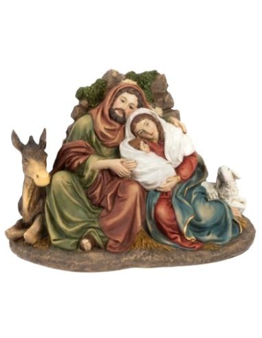 Nacimiento Virrgen acostada, oveja y asno 15,2x22,5x13,5cm PB21987 (8)