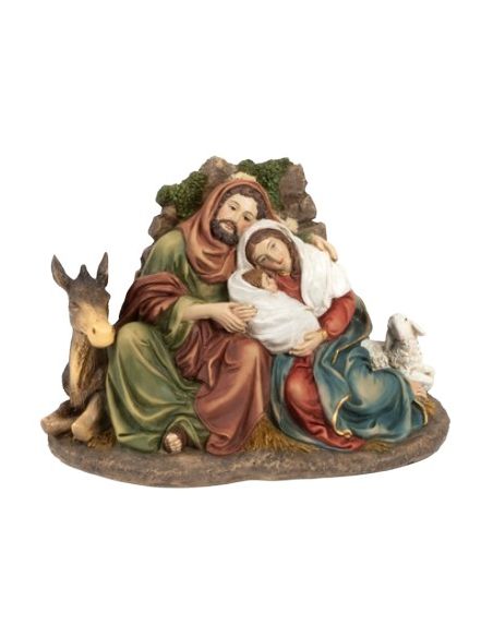 Nacimiento Virrgen acostada, oveja y asno 15,2x22,5x13,5cm PB21987 (8)