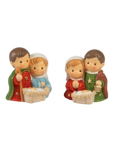 Nacimiento niños resina surt. 4,2x4,3/3,8x3,9x3cm PB22174 (24) (240)