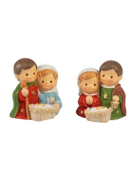 Nacimiento niños resina surt. 4,2x4,3/3,8x3,9x3cm PB22174 (24) (240)