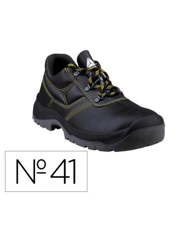 Zapatos De Seguridad Deltaplus Piel Crupon Pigmentada Suela Pu Bi Densidad Color Negro Talla 41