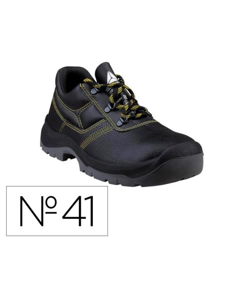 Zapatos De Seguridad Deltaplus Piel Crupon Pigmentada Suela Pu Bi Densidad Color Negro Talla 41