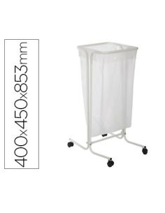 Soporte Cep Para Bolsas De Basura De 110 Litros En Plastico Y Acero Con Ruedas 400X450X853 Mm