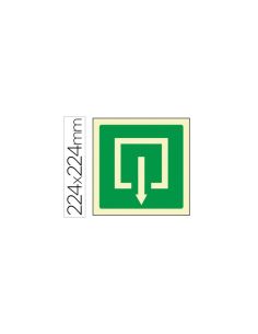 Pictograma Syssa Señal De Salida En Pvc Fotoluminiscente 224X224 Mm