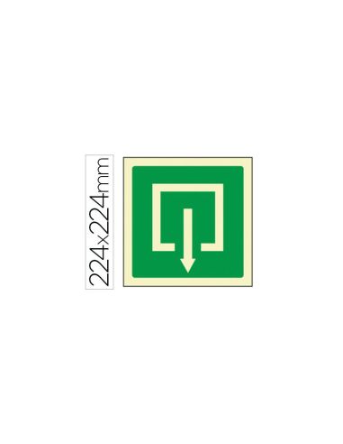 Pictograma Syssa Señal De Salida En Pvc Fotoluminiscente 224X224 Mm