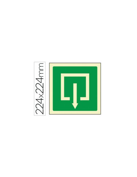 Pictograma Syssa Señal De Salida En Pvc Fotoluminiscente 224X224 Mm