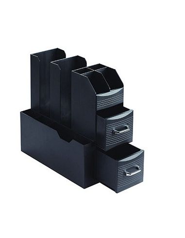 Organizador Archivo 2000 Hora Del Cafe Varios Compartimentos Accesorios Cafe Polipropileno Negro