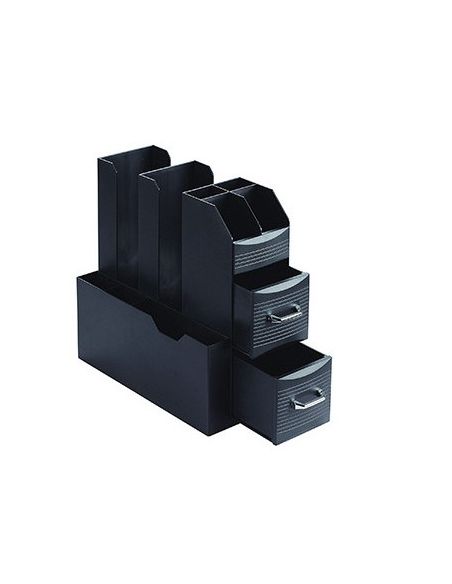 Organizador Archivo 2000 Hora Del Cafe Varios Compartimentos Accesorios Cafe Polipropileno Negro