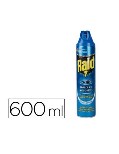 Insecticida Raid Spray Moscas Y Mosquitos 600 Ml