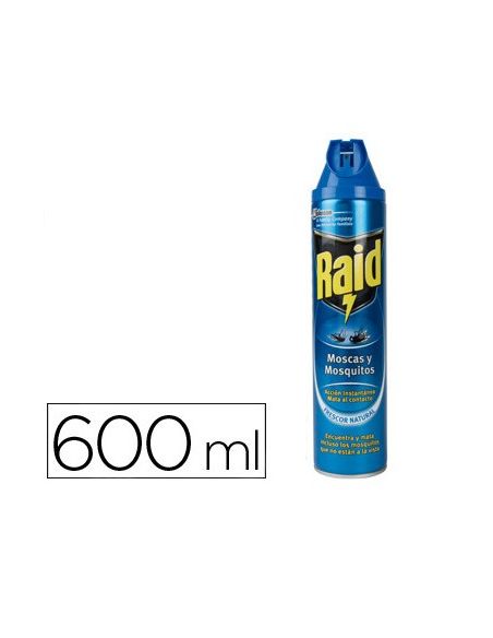 Insecticida Raid Spray Moscas Y Mosquitos 600 Ml