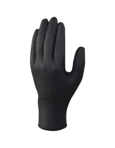 Guantes Deltaplus De Nitrilo Desechable Negro Caja De 100 Unidades Talla 6-7