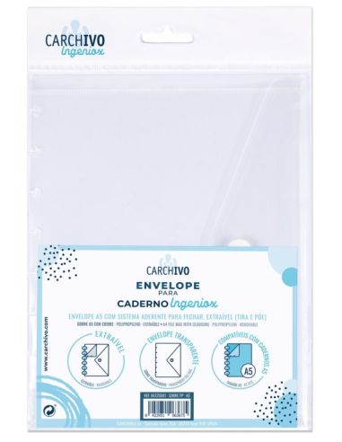 Sobre Velcro Ingeniox A5 Pp Transparente