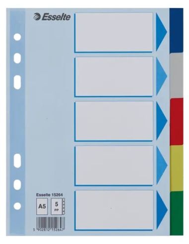 Pack Separadores A5 Pp Colores R: 15264