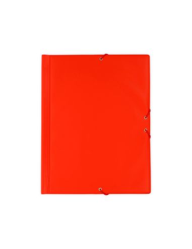 Carpetas Gomas Con 3 Solapas Pvc Folio Rojo