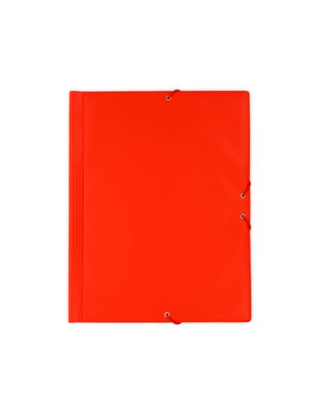 Carpetas Gomas Con 3 Solapas Pvc Folio Rojo