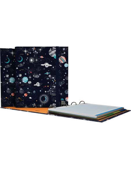 Carpebook A4 Con Recambio 90Gr Cuad.5 Carton Forrado Cosmos