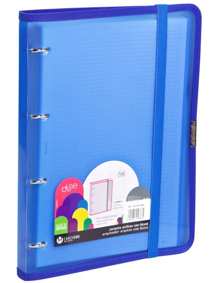Carpeblock Pp Dune Tamaño A5 4/16 120H Goma Azul