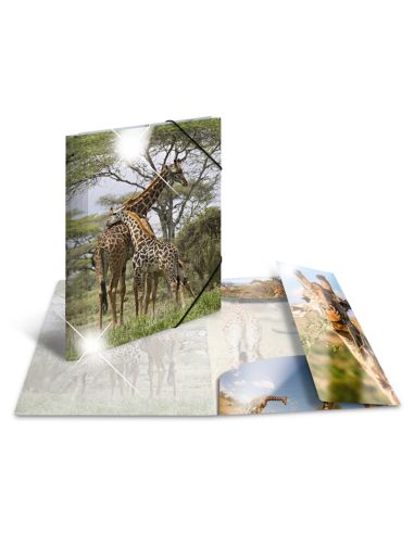 Carpeta Gomas Con Solapa Extrabrillo Girafa