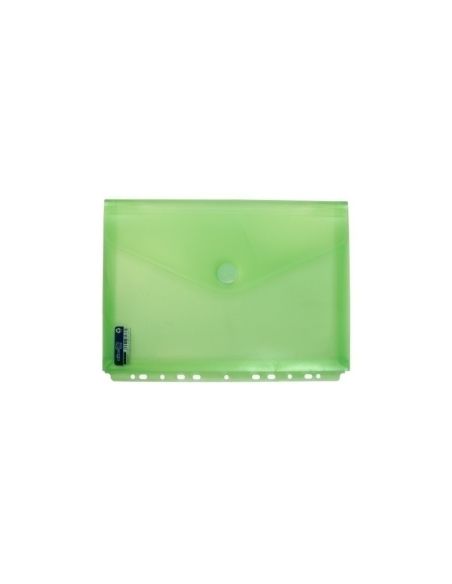 Sobre A4 Multitaladro Con Fuelle Polipropileno Cierre Velcro (Verde)