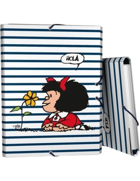 Carpeta 3 Solapas Forrada Mafalda Marinera