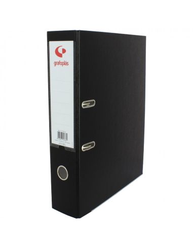 Archivador Palanca Grafoplas A4 65Mm Con Tarjetero Negro