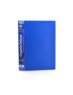 Carpeta Office Box Escaparate 30 Fundas Polipropileno Din A4 Lomo Y Portada Personalizable Azul