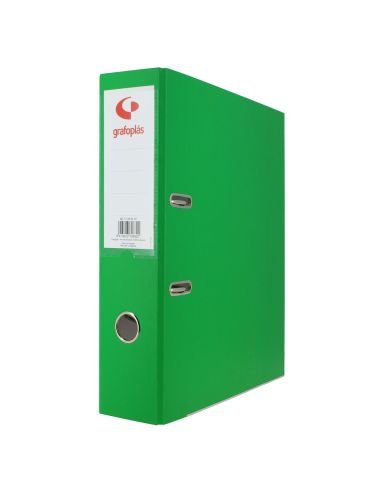 Archivador Palanca Grafoplas A4 65Mm Con Tarjetero Verde Claro