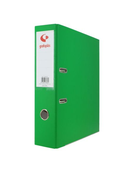 Archivador Palanca Grafoplas A4 65Mm Con Tarjetero Verde Claro