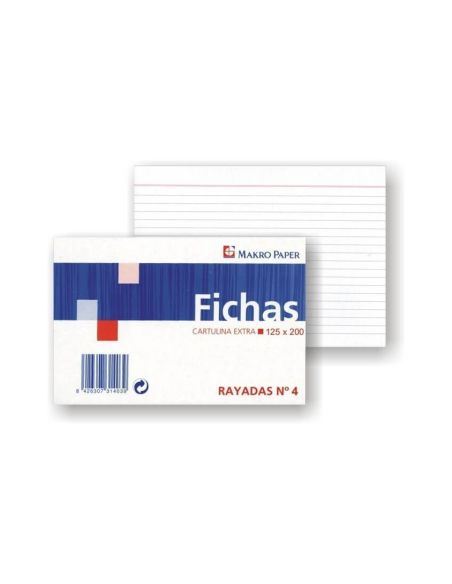 Ficha Rayada Plus Office 125Mmx200Mm Nº4 100 Hojas