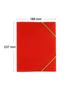 Carpeta Gomas Colorgraf 3 Solapas A5 Rojo