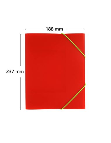Carpeta Gomas Colorgraf 3 Solapas A5 Rojo