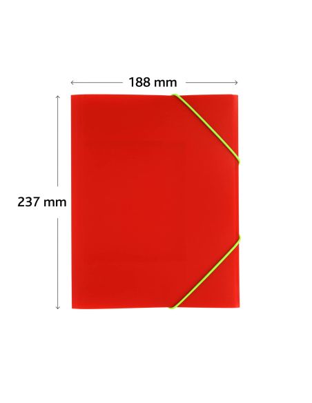 Carpeta Gomas Colorgraf 3 Solapas A5 Rojo